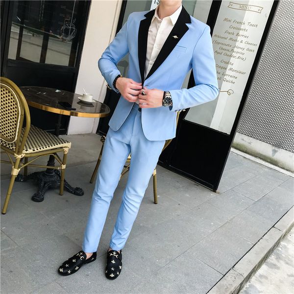 men's suit stage costumes for singers wedding dress men / suit men mens suits with pants slim fit blazer wedding suits, White;black
men's suit stage costumes for singers wedding dress men / suit men mens suits with pants slim fit blazer wedding suits, White;black