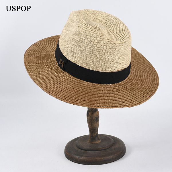 uspop new straw hats summer patchwork panama hats letter m beach women men straw fedoras hat, Blue;gray
uspop new straw hats summer patchwork panama hats letter m beach women men straw fedoras hat, Blue;gray