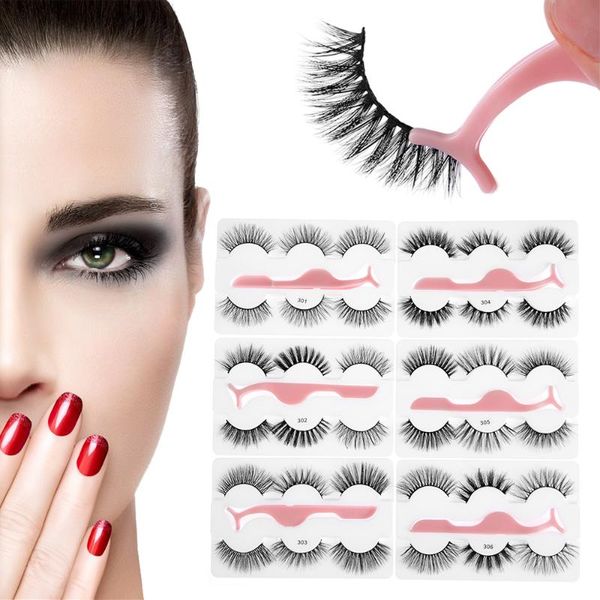 3 pairs 3d mink hair false eyelashes crisscross natural makeup fluffy mink long eyelashes extension lashes set with a tweezer
3 pairs 3d mink hair false eyelashes crisscross natural makeup fluffy mink long eyelashes extension lashes set with a tweezer