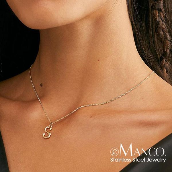 emanco gold stainless steel pendant initial letter necklace women 4 types chain necklaces for women friend necklace jewelry, Silver
emanco gold stainless steel pendant initial letter necklace women 4 types chain necklaces for women friend necklace jewelry, Silver