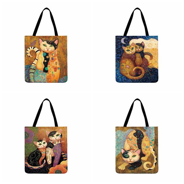 ladies shoulder bag famous golden cat painting printed tote bag outdoor beach daily hand foldable casual shopping
ladies shoulder bag famous golden cat painting printed tote bag outdoor beach daily hand foldable casual shopping