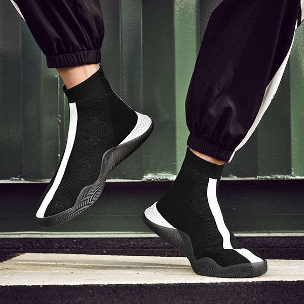 hkxn 2020 spring men's high sock shoes men sneakers comfortable knitted weaving sneaker flats trainers t mens casual shoes, Black
hkxn 2020 spring men's high sock shoes men sneakers comfortable knitted weaving sneaker flats trainers t mens casual shoes, Black