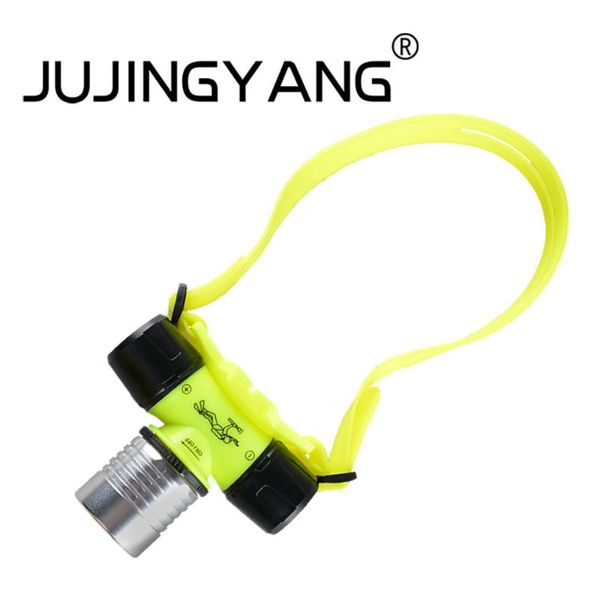 headlamps ip68 diving headlight bright t6 led waterproof headlamp use /18650 batteries for swimming,