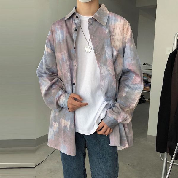 men's casual shirts autumn tie-dye shirt fashion retro men streetwear wild loose long-sleeved mens dress -xl, White;black
men's casual shirts autumn tie-dye shirt fashion retro men streetwear wild loose long-sleeved mens dress -xl, White;black