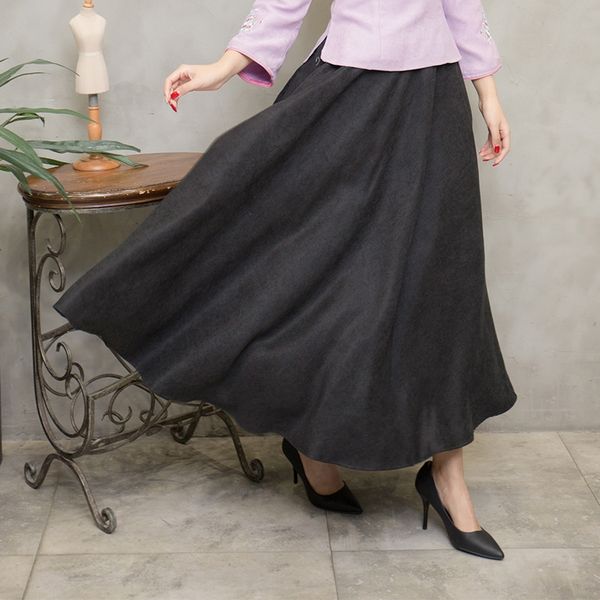 thickened double-layer long with pockets new pleated skirt large swing long skirt black average size
thickened double-layer long with pockets new pleated skirt large swing long skirt black average size
