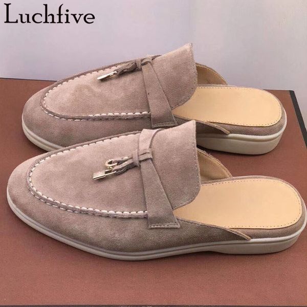 slippers kid suede lock woman round toe mule flats runway loafers shoes apricot sapatos feminino, Black
slippers kid suede lock woman round toe mule flats runway loafers shoes apricot sapatos feminino, Black