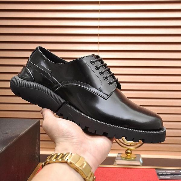 derby shoes mens shoes luxury comfortable business vintage leather dress for male wedding formal flats round toe lacing office work, Black
derby shoes mens shoes luxury comfortable business vintage leather dress for male wedding formal flats round toe lacing office work, Black