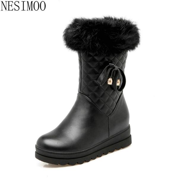 nesimoo 2021 keep warm zipper snow boots round toe height increasing winter mid calf boots pu wedge heel women shoes size 34-43, Black
nesimoo 2021 keep warm zipper snow boots round toe height increasing winter mid calf boots pu wedge heel women shoes size 34-43, Black
