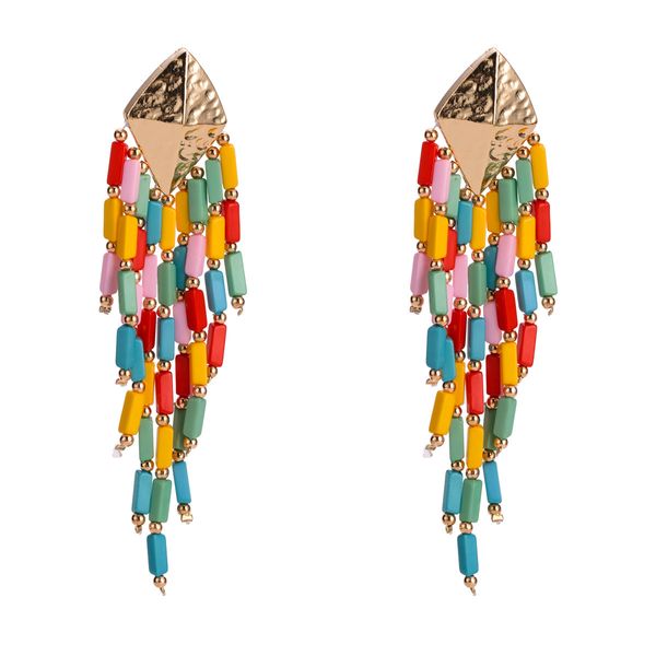 fashion geometry multilayer woven earrings exaggerated women's personality bohemian style, Golden
fashion geometry multilayer woven earrings exaggerated women's personality bohemian style, Golden