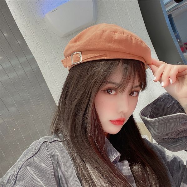 zacti female fashion all-match solid color metal buckle painter's hat beret beret summer british temperament artistic octagonal painter, Blue;gray
zacti female fashion all-match solid color metal buckle painter's hat beret beret summer british temperament artistic octagonal painter, Blue;gray