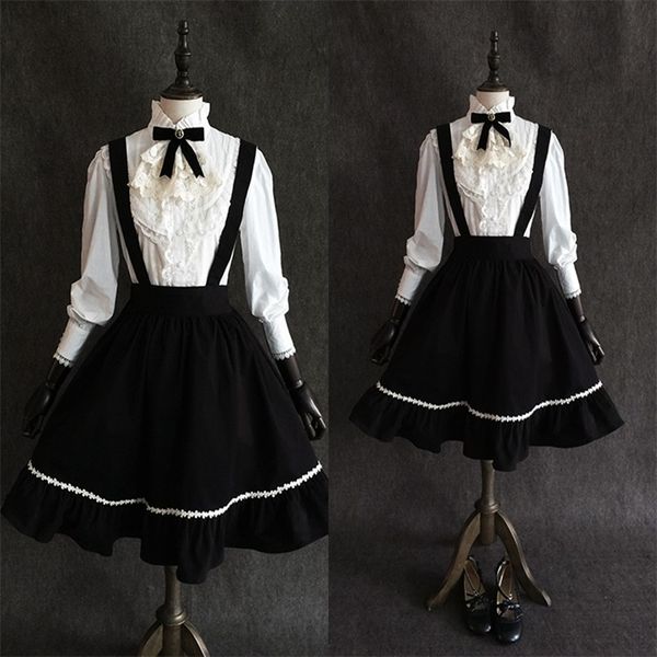 sweet lolita artistic japanese vintage gothic suspender skirt cute mori girl princess women's big hem black bust skirt
sweet lolita artistic japanese vintage gothic suspender skirt cute mori girl princess women's big hem black bust skirt