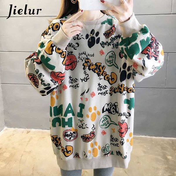 women's hoodies & sweatshirts o-neck hooded jacket loose long women pullovers slim autumn korean chic oversize femme hoodie print, Black
women's hoodies & sweatshirts o-neck hooded jacket loose long women pullovers slim autumn korean chic oversize femme hoodie print, Black