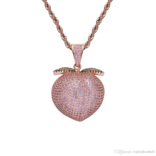 Pink Fruit Peach Pendant Rope Chain Necklace Hiphop Jewelry Men's Iced Out Pink Peach Pendant for Nightclub
Pink Fruit Peach Pendant Rope Chain Necklace Hiphop Jewelry Men's Iced Out Pink Peach Pendant for Nightclub