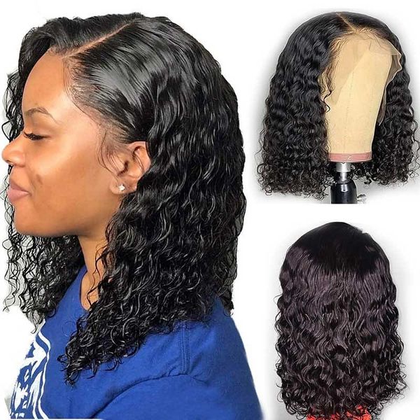 13x4 water wave short bob wigs pre plucked with baby hair human hair wig for women 130 remy lace front brazilian hair wigs, Black
13x4 water wave short bob wigs pre plucked with baby hair human hair wig for women 130 remy lace front brazilian hair wigs, Black