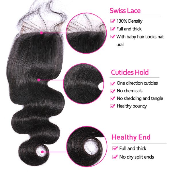 VSHOW Body Wave 3 Bundles With Closure Remy Hair Weaves Bundles Human Hair Fro Women Brazilian Hair Weave Bundles With Closure
VSHOW Body Wave 3 Bundles With Closure Remy Hair Weaves Bundles Human Hair Fro Women Brazilian Hair Weave Bundles With Closure