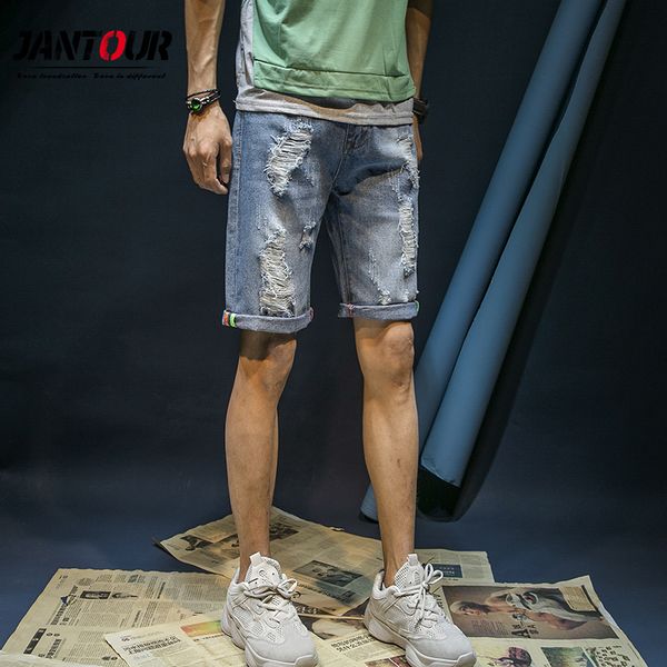 men's jeans hole denim shorts 2021 summer fashion casual slim fit ripped retro student short male bermuda brand, Blue
men's jeans hole denim shorts 2021 summer fashion casual slim fit ripped retro student short male bermuda brand, Blue