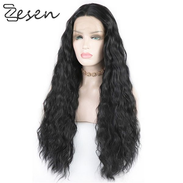 zesen synthetic lace front wig hd lace wigs 13x4 glueless lace front wigs deep wave for women, Black
zesen synthetic lace front wig hd lace wigs 13x4 glueless lace front wigs deep wave for women, Black