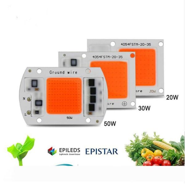 hydroponice ac 220v cob led grow light chip full spectrum 380nm-840nm for indoor plant seedling grow and flower