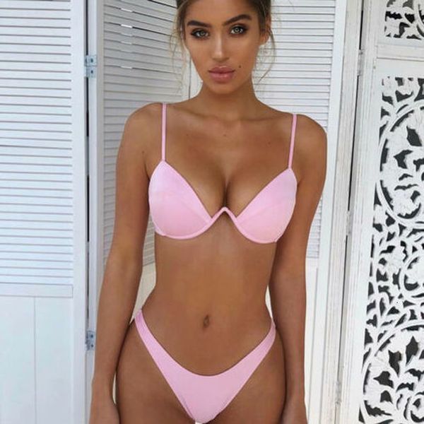 2pcs bikini 2020 new women push up padded bra bikini set bandage swimsuit triangle swimwear ladies solid bathing suit beachwear, White;black
2pcs bikini 2020 new women push up padded bra bikini set bandage swimsuit triangle swimwear ladies solid bathing suit beachwear, White;black