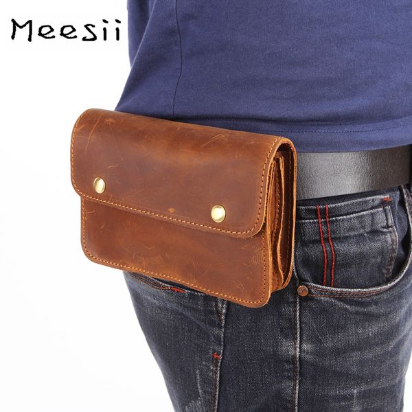 meesii fashion men waist pack genuine leather belt waist pouch double-deck male fanny pack shopping phone bags coin purse t200718
meesii fashion men waist pack genuine leather belt waist pouch double-deck male fanny pack shopping phone bags coin purse t200718