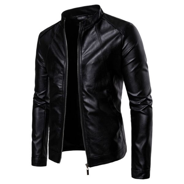 men's leather jacket boutique stand collar type men's leather pu jacket b041 casual zipper, Black
men's leather jacket boutique stand collar type men's leather pu jacket b041 casual zipper, Black