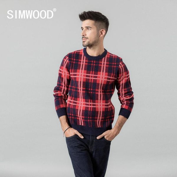 simwood 2020 autumn winter new sweater men crewneck plaid contrast color knitwear warm plus size pullovers si980569, White;black
simwood 2020 autumn winter new sweater men crewneck plaid contrast color knitwear warm plus size pullovers si980569, White;black