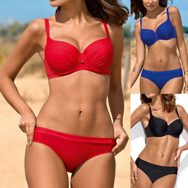 womens push up solid color red blue black mid waist solid bandage padded two piece bathing suit bikini swimwear swimsuit summer beach, White;black
womens push up solid color red blue black mid waist solid bandage padded two piece bathing suit bikini swimwear swimsuit summer beach, White;black