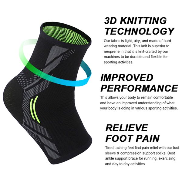 1 pcs foot sports socks ankle brace compression support sleeve elastic breathable for recovery joint pain basket femme, Blue;black
1 pcs foot sports socks ankle brace compression support sleeve elastic breathable for recovery joint pain basket femme, Blue;black