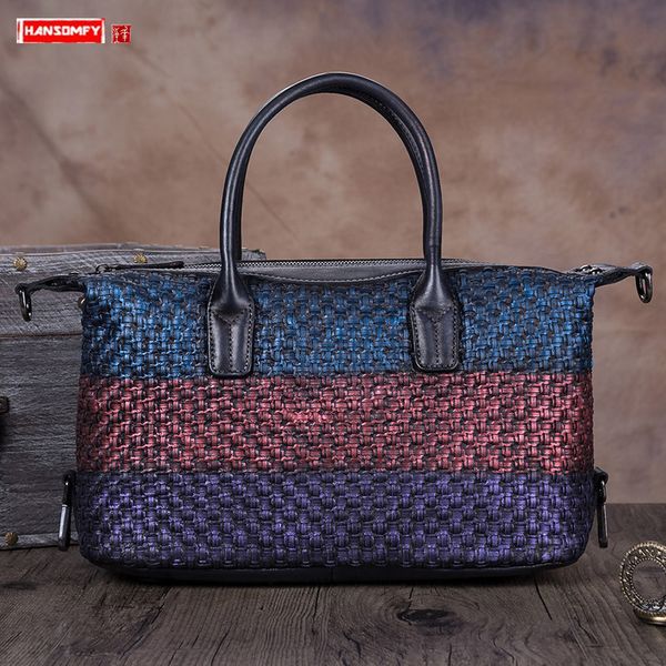2020 vintage leather woven women bag handmade female leather handbag ladies shoulder messenger bag retro big crossbody bags soft
2020 vintage leather woven women bag handmade female leather handbag ladies shoulder messenger bag retro big crossbody bags soft