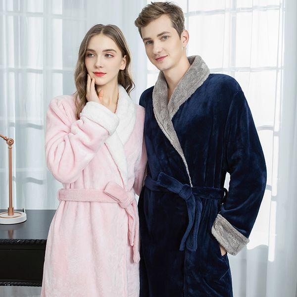 men's sleepwear men luxury fur collar bathrobe winter solid flannel long robes for women thick warm plus size nightgown male casual hom, Black;brown
men's sleepwear men luxury fur collar bathrobe winter solid flannel long robes for women thick warm plus size nightgown male casual hom, Black;brown