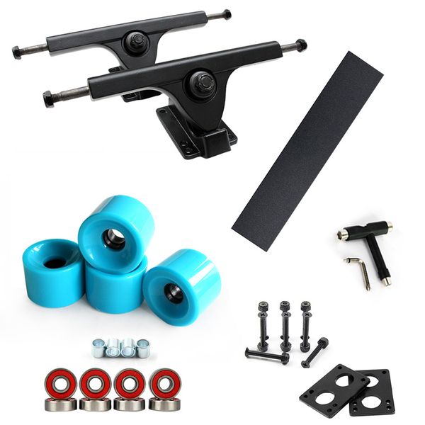 skateboarding long board 7inch trucks skateboard 70*51mm wheels 115cm black sandpaper abec-9 bearings 6mm gasket 35mm bolts
skateboarding long board 7inch trucks skateboard 70*51mm wheels 115cm black sandpaper abec-9 bearings 6mm gasket 35mm bolts