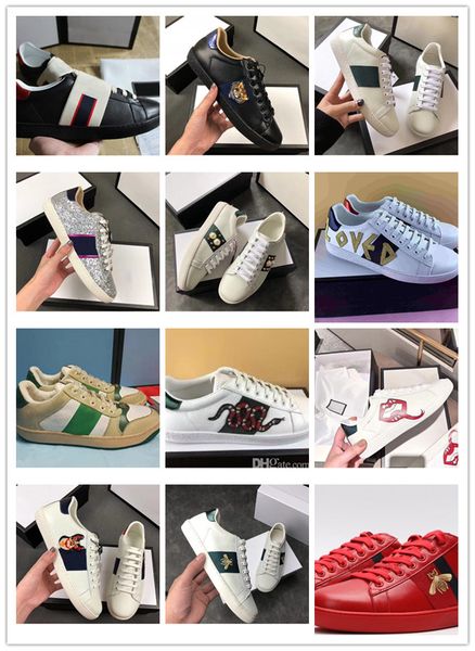 new real leather sneakers shoes men women ace casual shoes with brown elasticity stripes size 34-46, Black
new real leather sneakers shoes men women ace casual shoes with brown elasticity stripes size 34-46, Black