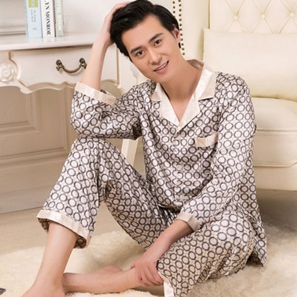 han yatong silk men's pajamas new summer printed silk-like suit autumn clothes silkhome silkcardigan long-sleeved home clothes, Black;brown
han yatong silk men's pajamas new summer printed silk-like suit autumn clothes silkhome silkcardigan long-sleeved home clothes, Black;brown