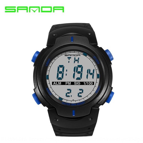 sanda/sanda sports electronic electronic men's students multi-functional waterproof watch dual outdoor children's men's watch, Blue
sanda/sanda sports electronic electronic men's students multi-functional waterproof watch dual outdoor children's men's watch, Blue