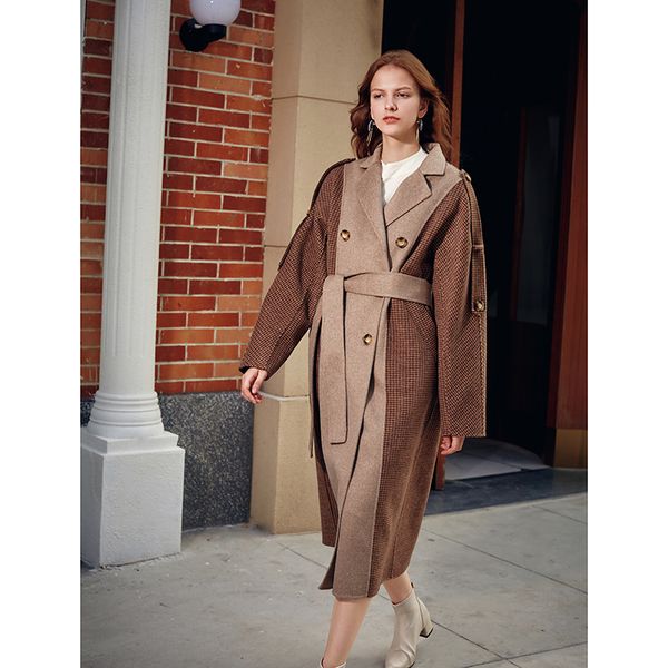 ael woman's upmarket double woolen coat new fashion patchwork women's popular woolen lattice overcoat female, Black
ael woman's upmarket double woolen coat new fashion patchwork women's popular woolen lattice overcoat female, Black