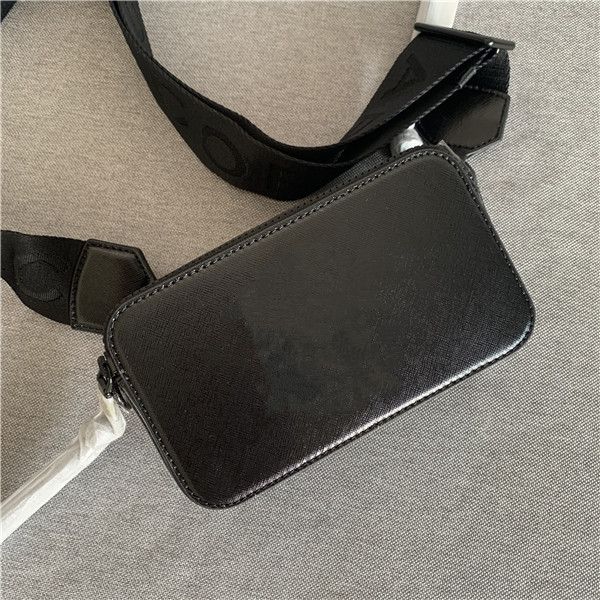 fashion bag women's handbag leather bag wide shoulder strap letter slant straddle bag 19cm