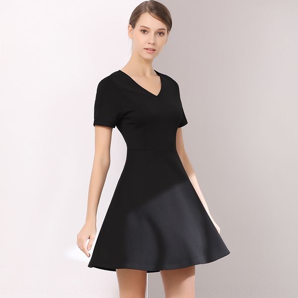 dress spring 2020 new large a- skirt a- line skirt size women's slim v-neck small short sleeve a- line dress, Black;gray
dress spring 2020 new large a- skirt a- line skirt size women's slim v-neck small short sleeve a- line dress, Black;gray