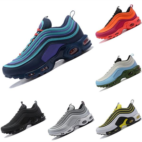 with box 2019 tn plus fly wire leather breathable men running sneakers tn plus retro sports full-palm small air cushion running shoes, Black
with box 2019 tn plus fly wire leather breathable men running sneakers tn plus retro sports full-palm small air cushion running shoes, Black