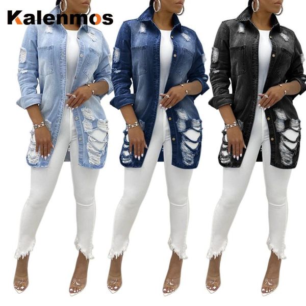 kalenmos denim loose coat women 2020 boyfriend spring autumn jeans ripped hole casacos slim jacket streetwear plus size, Black;brown
kalenmos denim loose coat women 2020 boyfriend spring autumn jeans ripped hole casacos slim jacket streetwear plus size, Black;brown