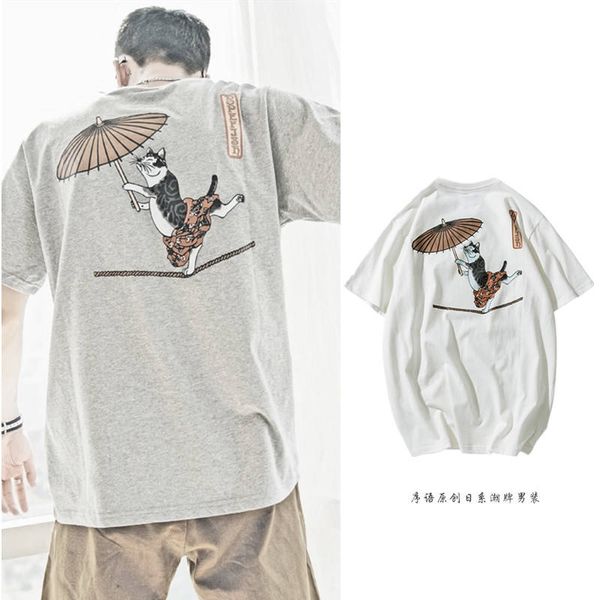 januarysnow streetwear japan style ukiyo e funny samurai cat tshirt streetwear mens short sleeve t-shirts casual hip hop print tees, White;black
januarysnow streetwear japan style ukiyo e funny samurai cat tshirt streetwear mens short sleeve t-shirts casual hip hop print tees, White;black