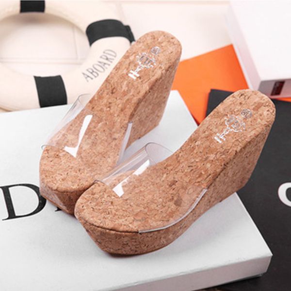 women plarform wedges summer 2020 woman transparent slipper ladies outdoor slidess women's fashion high heels female beach shoes, Black
women plarform wedges summer 2020 woman transparent slipper ladies outdoor slidess women's fashion high heels female beach shoes, Black