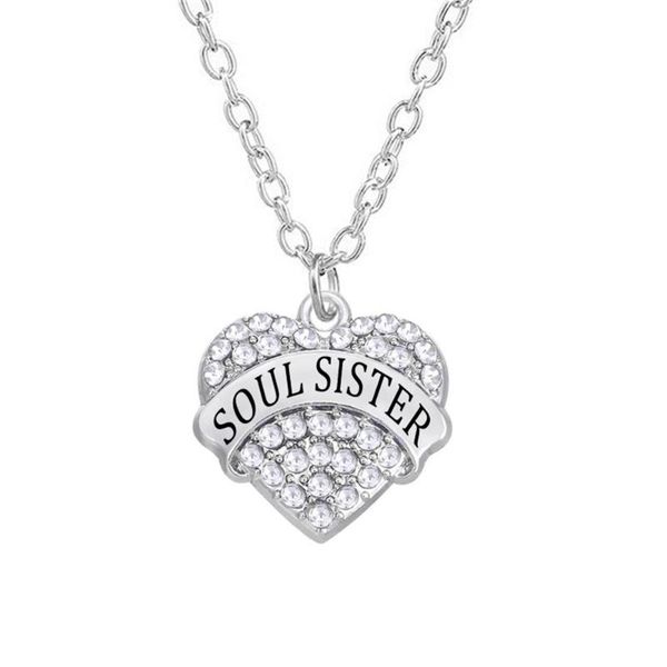 factory drop shipping selling rhinestone stone hearts name charms soul sister necklaces jewelry for girl, Silver
factory drop shipping selling rhinestone stone hearts name charms soul sister necklaces jewelry for girl, Silver