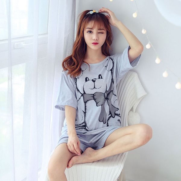 summer pajamas women's short sleeved shorts korean-style cartoon cute women's home wear extra-large loose-fit set, Black;red
summer pajamas women's short sleeved shorts korean-style cartoon cute women's home wear extra-large loose-fit set, Black;red
