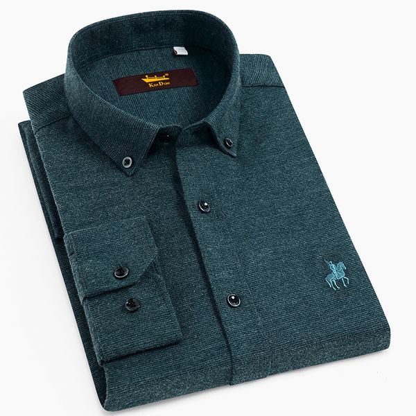 men's casual standard-fit thick brushed flannel shirts embroidered logo comfortable soft cotton long sleeve button-down shirt, White;black
men's casual standard-fit thick brushed flannel shirts embroidered logo comfortable soft cotton long sleeve button-down shirt, White;black