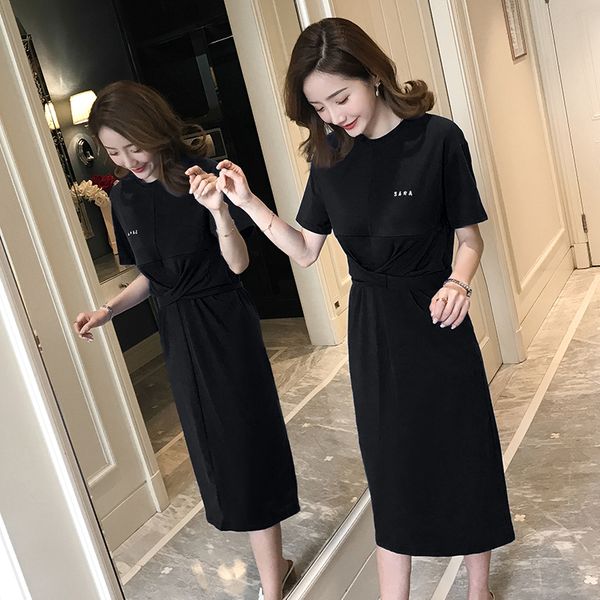 6036# maternity clothesnursing summer letters cotton short sleeve loose stylish dress for pregnant women lactation dress, White
6036# maternity clothesnursing summer letters cotton short sleeve loose stylish dress for pregnant women lactation dress, White