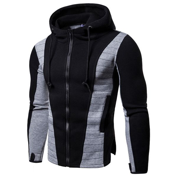 2020 mens glove sleeve zipper hoodie men autumn winter irregular hem casual patchwork sweatshirt mens slim fit striped cotton coat jacket, Black
2020 mens glove sleeve zipper hoodie men autumn winter irregular hem casual patchwork sweatshirt mens slim fit striped cotton coat jacket, Black