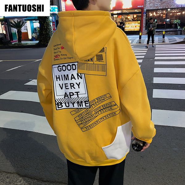 men's hoodies & sweatshirts fabric large loose hip hop casual pullover hooded sweatshirt men harajuku fashion streetwear, Black
men's hoodies & sweatshirts fabric large loose hip hop casual pullover hooded sweatshirt men harajuku fashion streetwear, Black