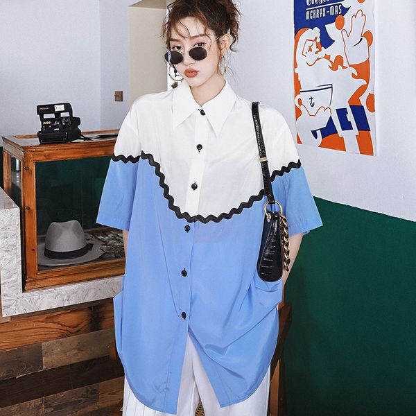 european large size boyfriend dress dress style lazy temperament color matching shirt mid-length casual shirt skirt, White
european large size boyfriend dress dress style lazy temperament color matching shirt mid-length casual shirt skirt, White