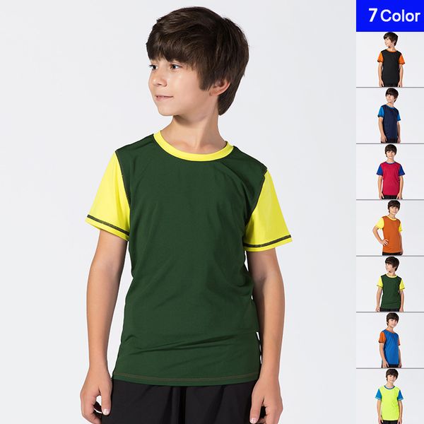running jerseys children's clothing fitness short-sleeved basketball football training t-shirt high elastic quick-drying sportswear, Black;blue
running jerseys children's clothing fitness short-sleeved basketball football training t-shirt high elastic quick-drying sportswear, Black;blue
