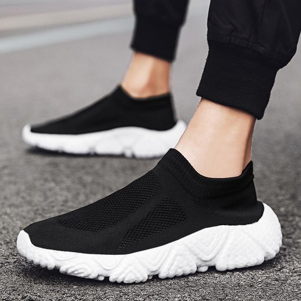summer black mesh slip on socks sneakers for men comfortable sole running shoes breathable knit sport shoes big size 39-46
summer black mesh slip on socks sneakers for men comfortable sole running shoes breathable knit sport shoes big size 39-46